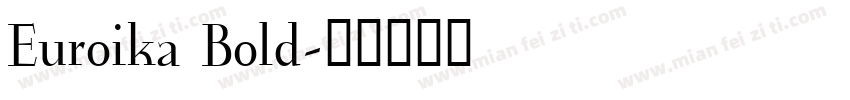 Euroika Bold字体转换
